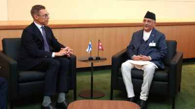 PM Oli holds meeting with Finland’s President Stubb