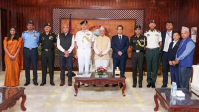 Indian defence trainees call on Prime Minister Oli