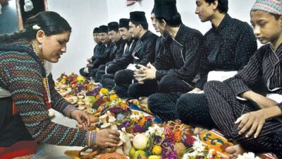 Newar community in Bhaktapur celebrating Mha puja today, Bhai Tika…