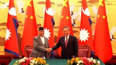 Chinese Premier Li welcomes PM Oli in Beijing