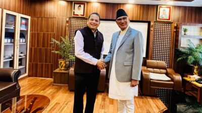 BJP leader Chauthaiwale calls on Finance Minister Paudel