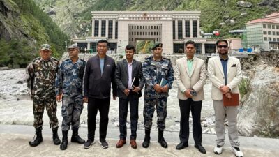 Construction of Bailey Bridge begins at Rasuwagadhi border post
