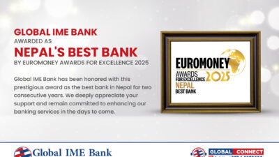 Global IME Bank Honored with ‘Euromoney Award for Excellence 2025’