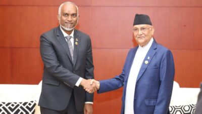 PM Oli, Maldivian President Muizzu engage in bilateral meeting