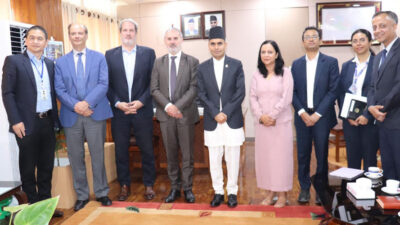 ADB Country Director Koshwa pays courtesy call on Communication Minister Timilsina