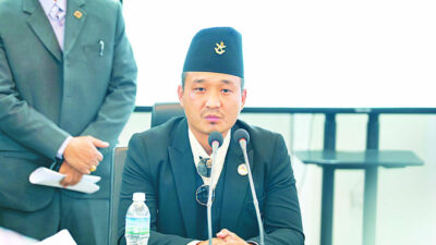 Home Minister Gurung inspects under-construction highways