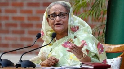 Sheikh Hasina’s first public appearance since ouster