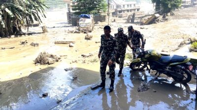 26 policemen missing after flash flood