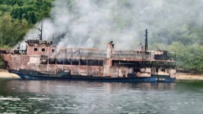 Philippines ferry fire leaves five dead, 84 missing